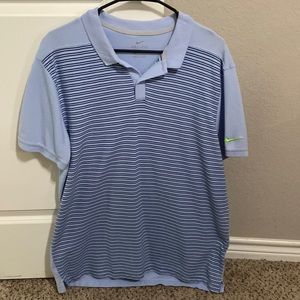 Nike Polo Dri Fit Blue and Navy